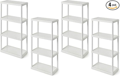 Gracious Living 4 Shelf Fixed Height Solid Light Duty Storage Unit 12 x 24 x 48 by GraciousLiving
