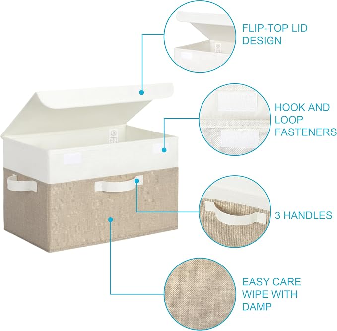 GRANNY SAYS Storage Bins with Lids, Decorative Storage Boxes, Clothes Stoarge - Image 4