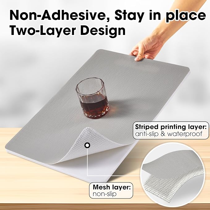 Drawer and Shelf Liner, Non-Slip Kitchen Cabinet Liners Non-Adhesive Thick - Image 2