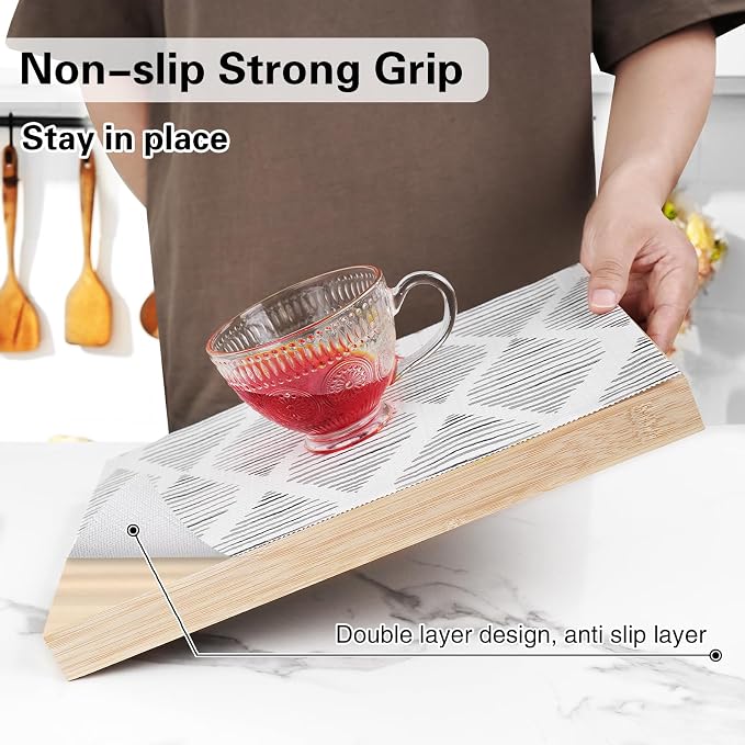 Drawer and Shelf Liner for Kitchen Cabinet, Non-Adhesive Cabinet Liner 12in x - Image 2