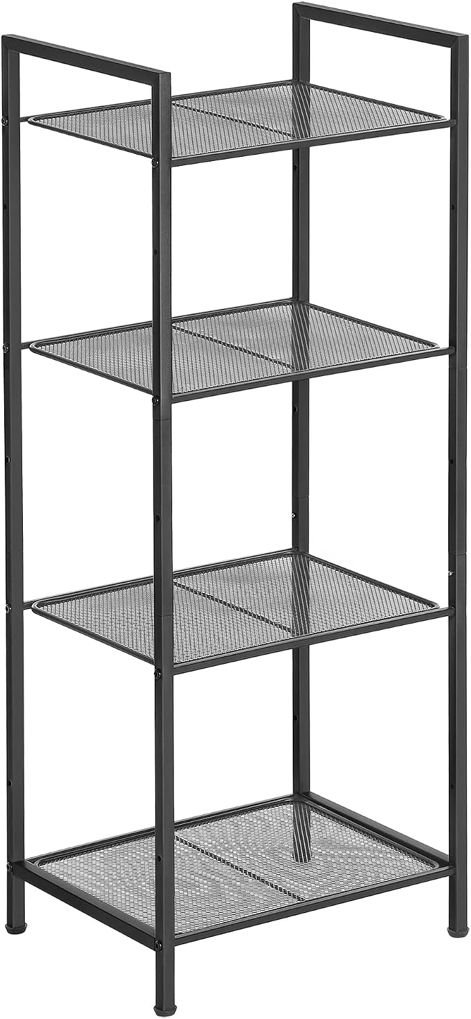 SONGMICS 4-Tier Storage Rack, Bathroom Shelf, Extendable Plant Stand by Unknown