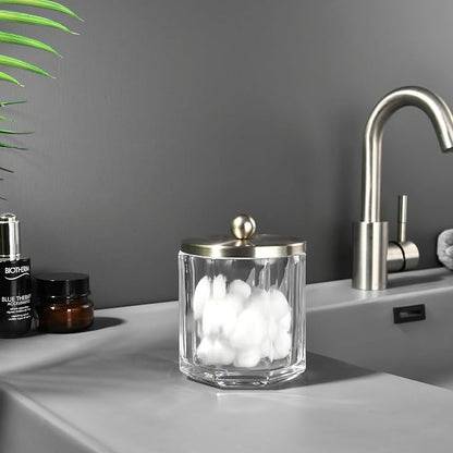 Clear Transparent Apothecary Octagional Shaped Glass Canister Jar - Image 8