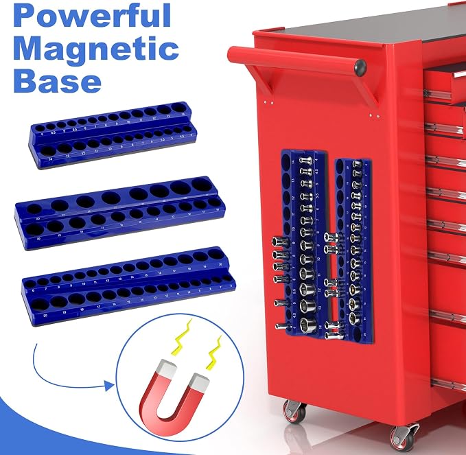 12 Pcs Magnetic Socket Organizer Set Compatible - Image 4
