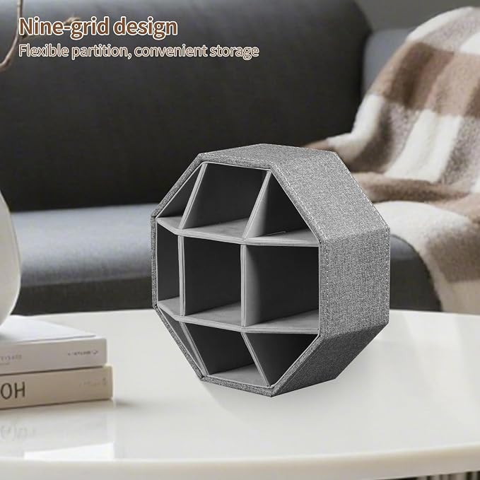 Swivel Remote Control Holder, 9 Rooms Desk Organizer and Decorations - Image 6