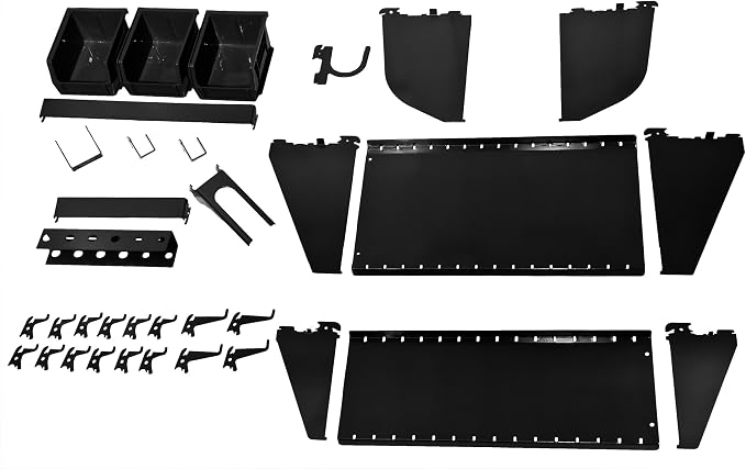 Wall Control KT-400-WRK B Slotted Tool Board Workstation Accessory Kit by Wall+Control