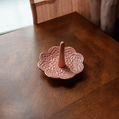 Ceramic Pink Mandala Jewelry Holder Decorative Ring Holder/Trinket Tray - Image 4