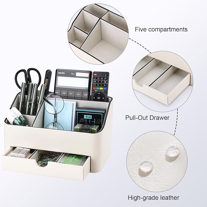 KINGFOM Desk Organizer with Drawer, Desk Organizer and Accessories 5 - Image 8
