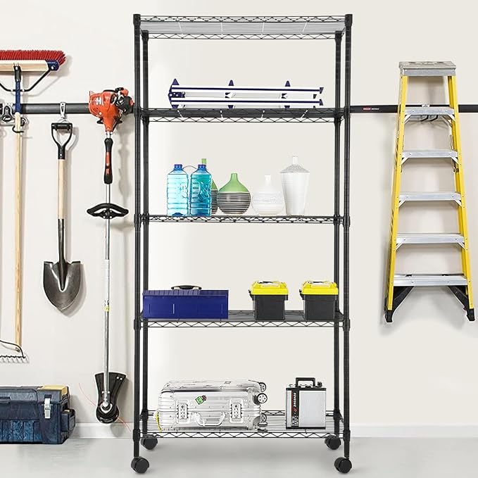 BestOffice 14"x30"x60" Commercial Storage Shelves Heavy Duty Shelving 5 Tier - Image 2