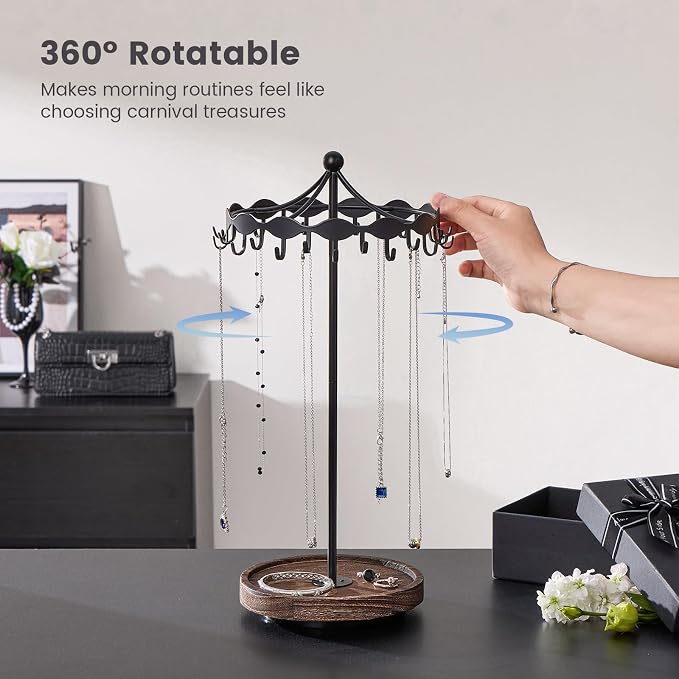 Lolalet Rotating Necklace Holder Stand - Image 3