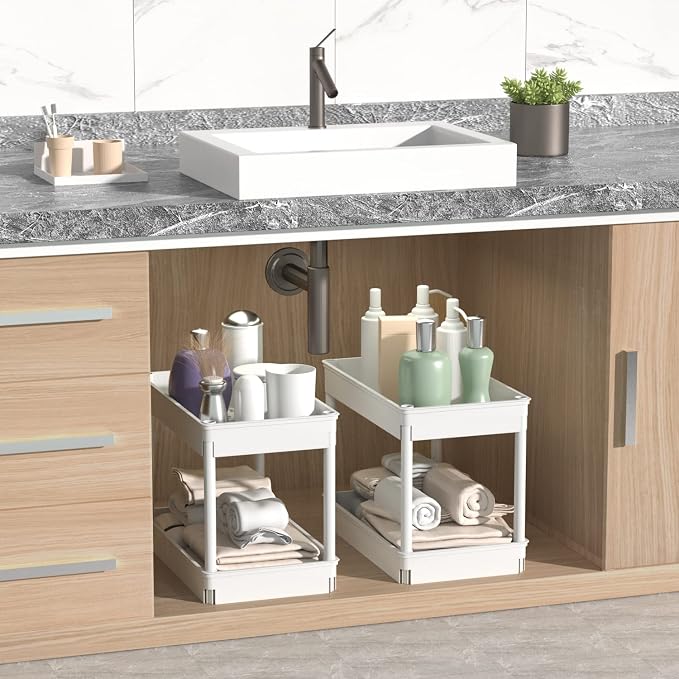 Sooyee 4 Tier Wide Storage Cart Mobile Shelving Unit Organizer Slide Out - Image 5