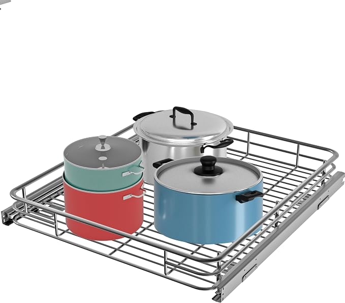 Pull Out Cabinet Organizer, Slide Out Shelves by JOWBOOW