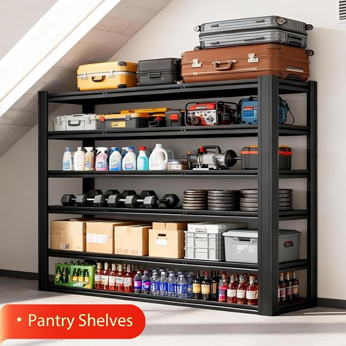 Heavy Duty Storage Shelves Unit, Adjustable Metal Garage Shelving, 4200LBS - Image 2