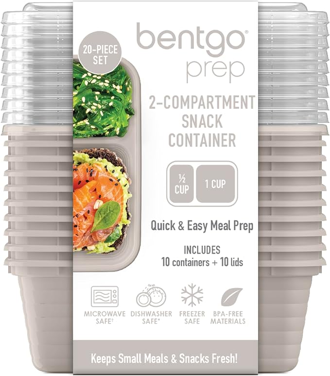 Bentgo Prep - 2-Compartment Snack Containers - Reusable, Microwaveable - Image 8