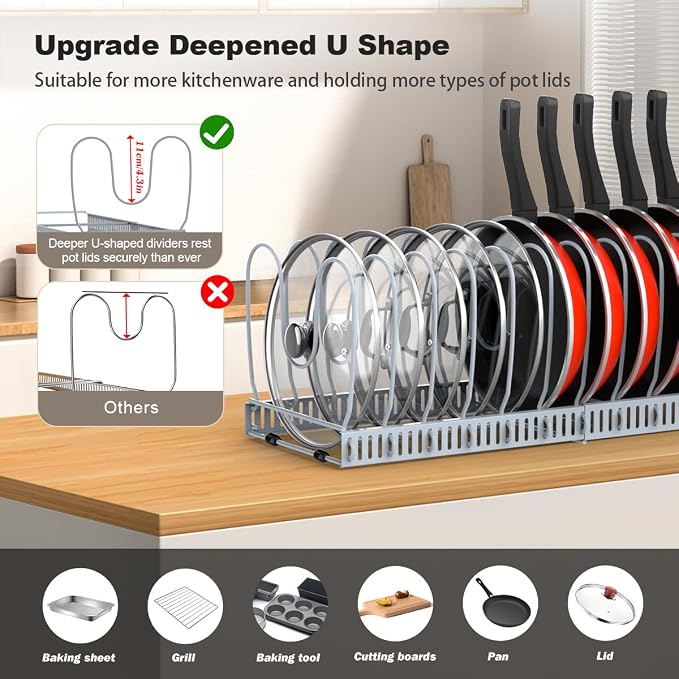 Housolution Pot and Pan Organizer Rack - Image 2