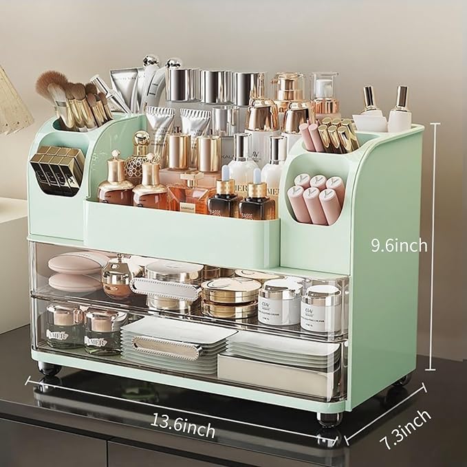 Makeup Organizer with Drawers for Vanity, Bathroom Countertop Organizer with - Image 2