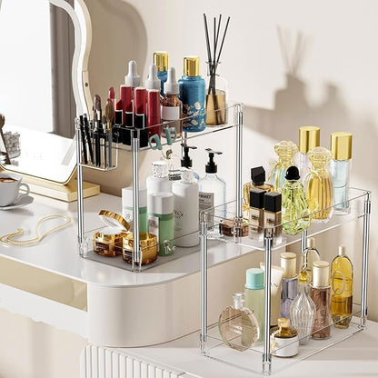 SPACEKEEPER Acrylic Rolling Storage Cart 4 Tier Clear Bathroom Cart Organizer - Image 4
