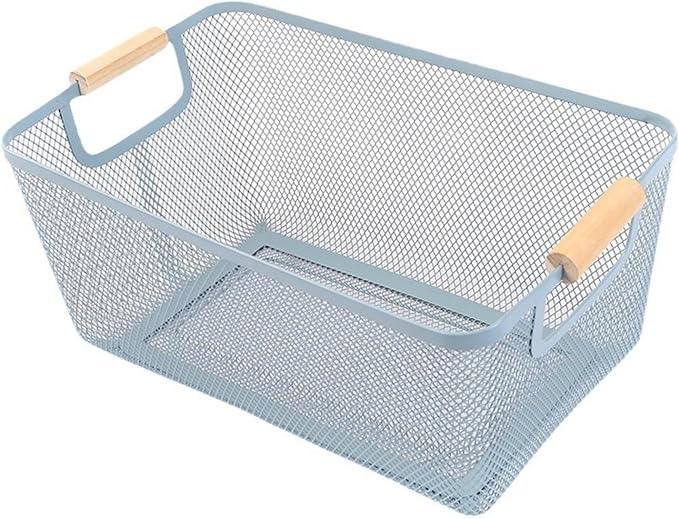 AJIODA Metal Mesh Steel Basket, Large Wire Storage Organizer Basket by AJIODA