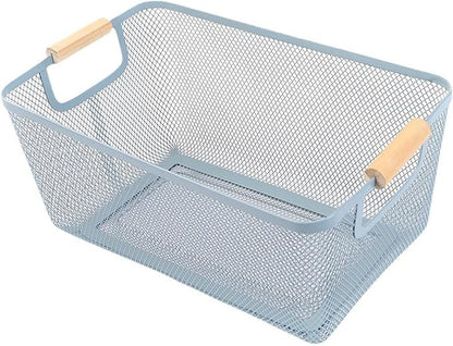 AJIODA Metal Mesh Steel Basket, Large Wire Storage Organizer Basket by AJIODA