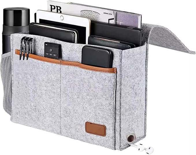Bedside Caddy, Felt Bedside Storage Organizer, Hanging Storage - Image 9