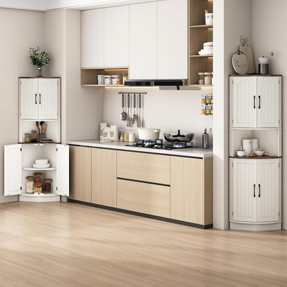 Tall Corner Cabinet, 64.7" Corner Storage Cabinet - Image 8