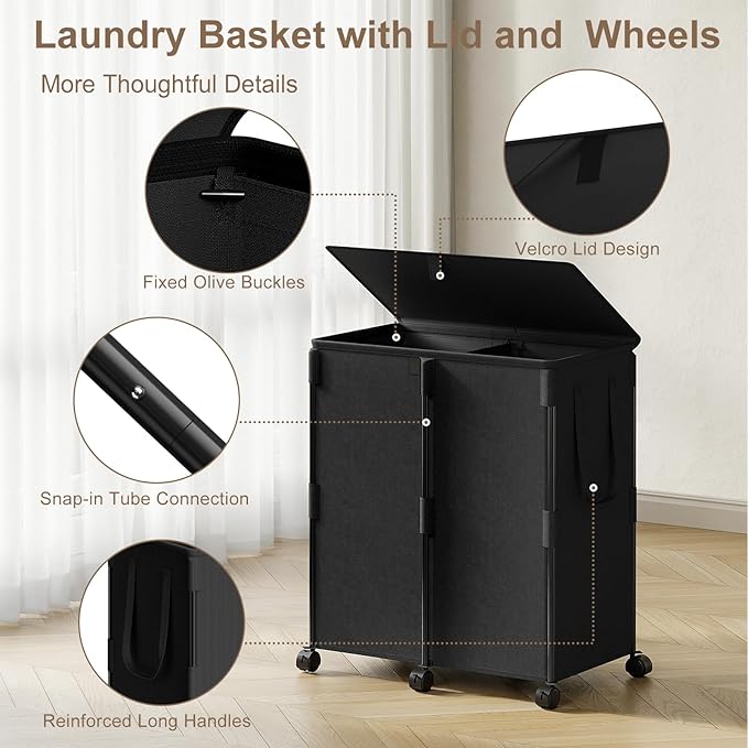 140L Double Laundry Hamper - Image 5