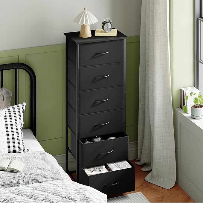 Somdot Tall Dresser for Bedroom, 6 Drawer Storage Cabinet, Vertical Nightstand - Image 2