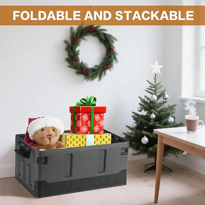 Collapsible Storage Bins with Lids, Portable Foldable Box with 2 Side Doors - Image 7
