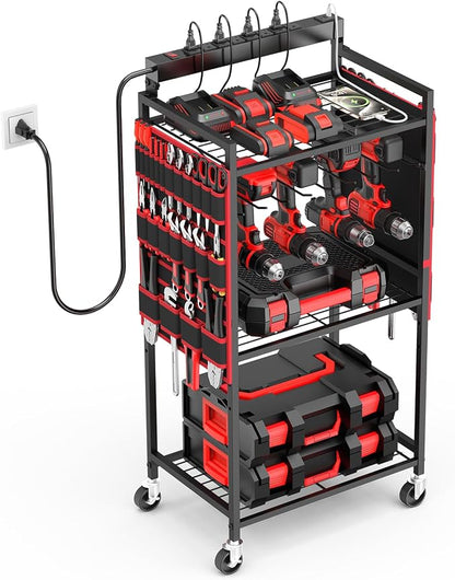JUNNUJ Garage Large Power Tool Organizer Cart by JUNNUJHome
