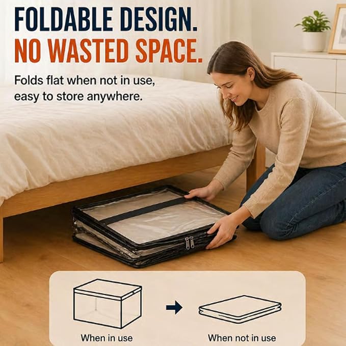 Large Clear Thick Plastic Storage Box - Image 3