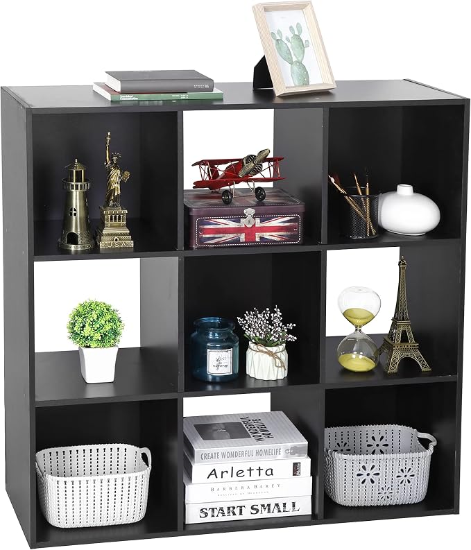 JupiterForce 9 Cube Storage Organizer Wooden Display Shelf W/ 5 Removable Back - Image 8