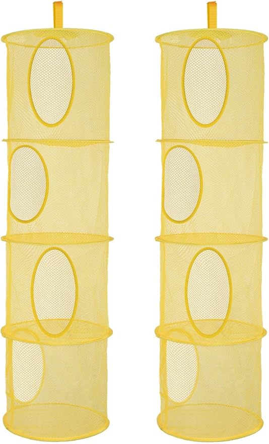 2Pcs Hanging Stuffed Animal Storage Hammock 4 Tiers, Holds Plushies, Foldable - Image 2