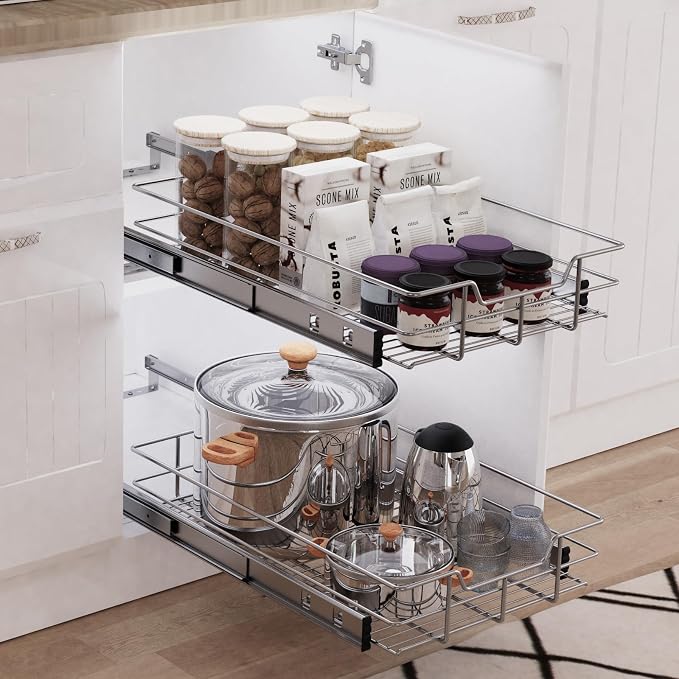 Pull Out Cabinet Organizer 20" W X 22" D, Slide Out Drawers - Image 6