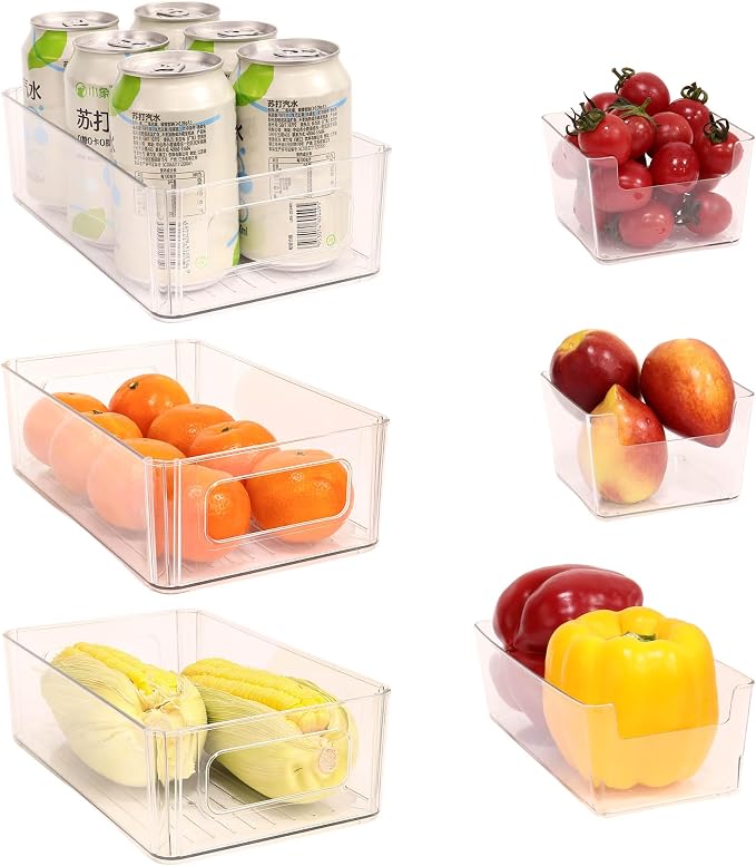 Refrigerator Organizer Bins 6 Pack Fridge Organizers by Unknown