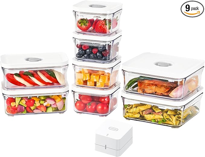 VAKUEN Premium Airtight Food Storage Containers, Mini 9P/SET include Vacuum by Vakuen