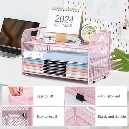 3-Tier Letter Tray Paper Organizer - Image 5