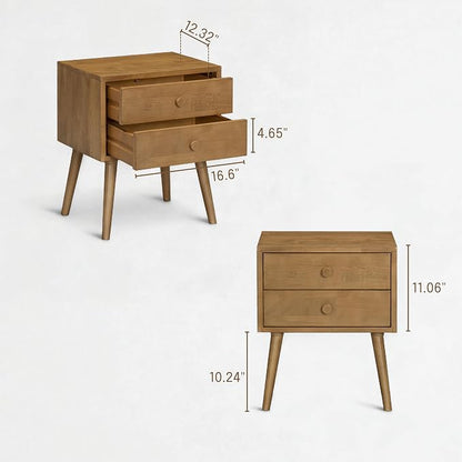 NTC Lux Nightstand with 2 Drawers, Featuring Adaptable Design, 150 lbs Load - Image 7
