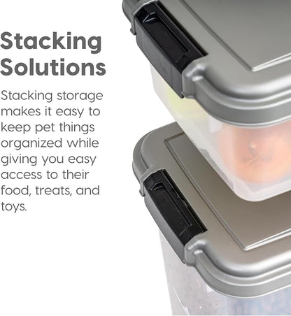 IRIS USA 30 lbs & 11 lbs Combo Airtight Dog Food Storage Container, Stackable - Image 8