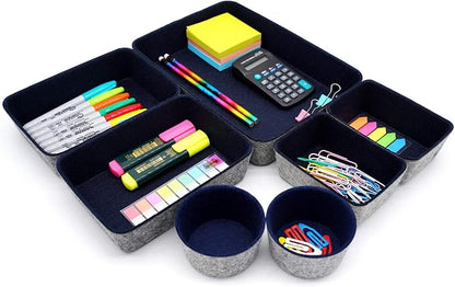Welaxy Desk Drawer organizer felt trays desktop storage bins dividers - Image 5
