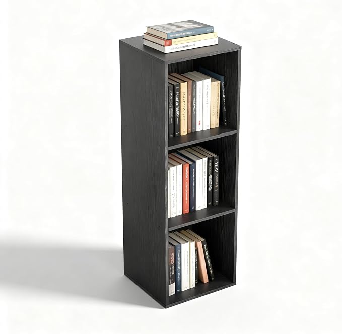 3 Cube Storage Organizer, 3 Tier Cube Low Bookcase Freestanding Storage Display - Image 6