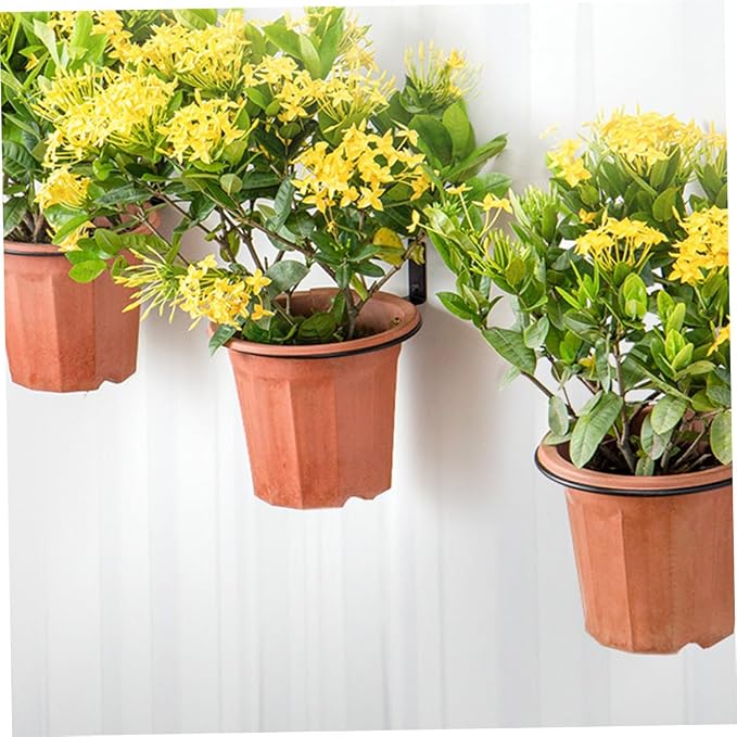 Toyvian 3pcs Iron Wall Mounted Flower Pot Holder Rings Hanging Planter Rack - Image 5