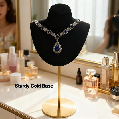 Necklace Display Stand For Selling Velvet Chain Jewelry Bust Holder Organizer - Image 4