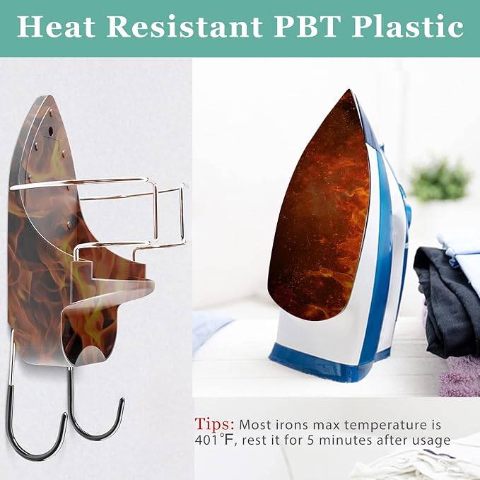 Ironing Board Hanger Wall Mount Electric Iron Holder Iron and Ironing Board - Image 4