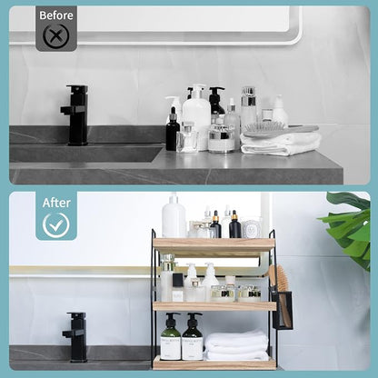 Bathroom Counter Organizer, 3-Tier Standing Storage Shelf - Image 3