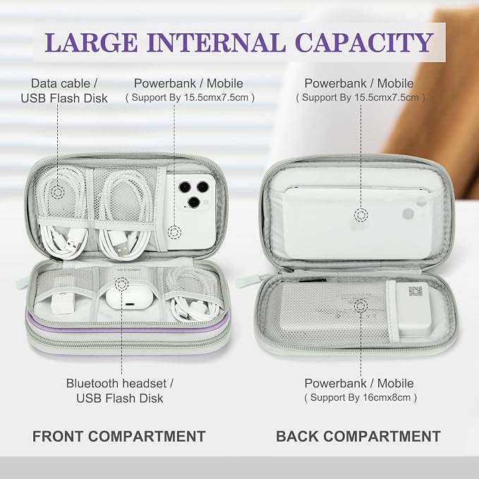 FYY Electronic Organizer, Travel Cable Organizer Bag Pouch Electronic - Image 3