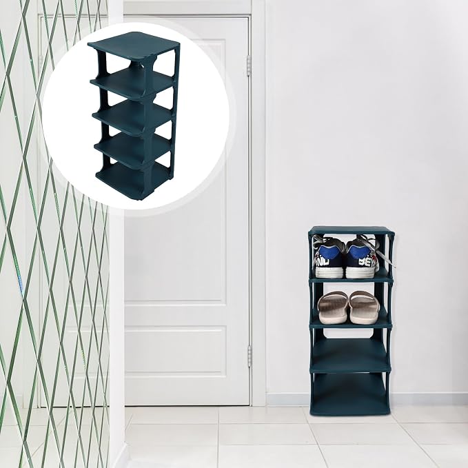 Garneck Multi-layer Plastic Shoe Organizer Rack Sturdy Walkway Storage Shelf - Image 9