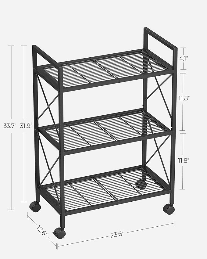 SONGMICS 3-Tier Metal Storage Rack - Image 2