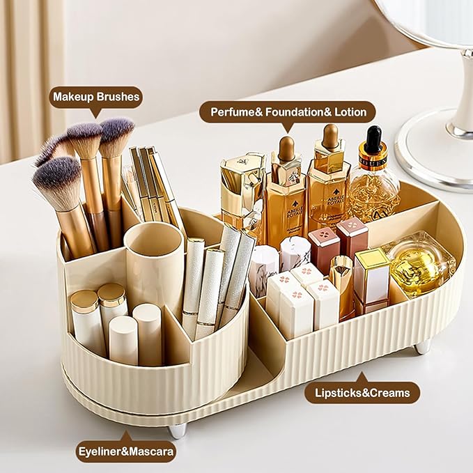 360° Rotating Vanity Makeup Organizer - Image 2