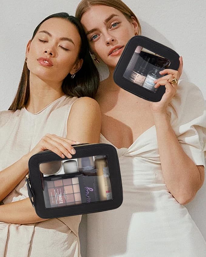 Travel Clear Makeup Bag Set, TSA Approved Cosmetic Bag Case - Image 2