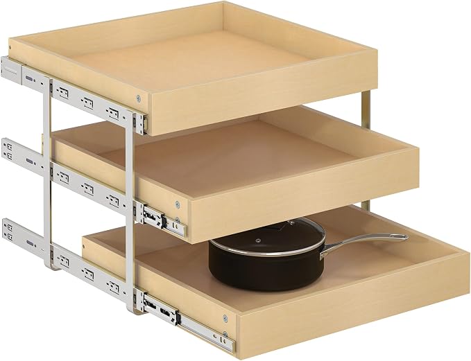 WelFurGeer 3-Tier Pull Out Cabinet Organizer by WelFurGeer
