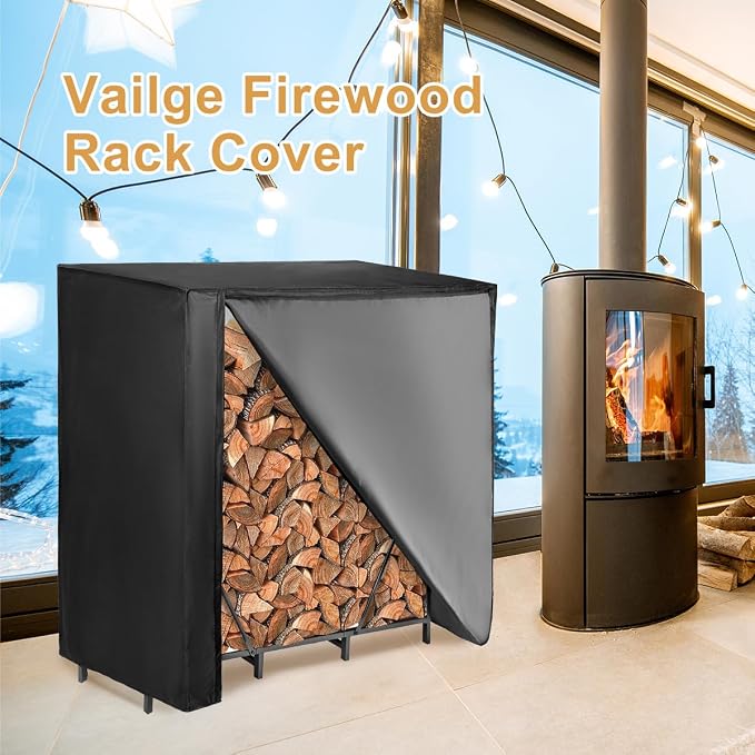 Vailge Firewood Rack Cover 6FT, Waterproof Firewood Rack Outdoor Cover - Image 6